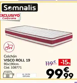 Conforama VISCO ROLL 19 Colchón oferta
