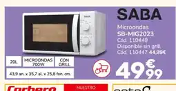 Conforama SABA Microondas SB-MIG2023 oferta