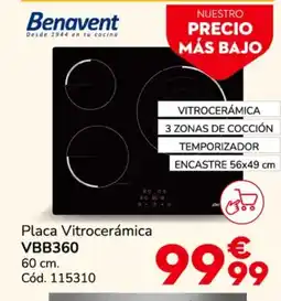 Conforama BENAVENT Placa Vitrocerámica VBB360 oferta