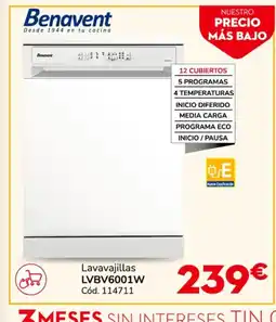 Conforama BENAVENT Lavavajillas LVBV6001W oferta