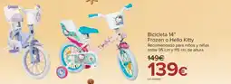 Carrefour Bicicleta 14" Frozen o Hello Kitty oferta