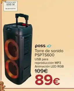 Carrefour POSS Torre de sonido PSPTS600 oferta