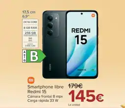 Carrefour Smartphone libre Redmi 15 oferta