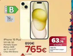 Carrefour iPhone 15 Plus oferta