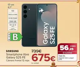 Carrefour SAMSUNG Smartphone libre Galaxy S25 FE oferta