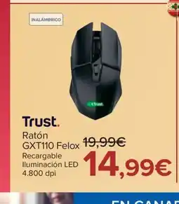 Carrefour TRUST Ratón GXT110 Felox oferta