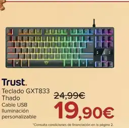 Carrefour TRUST Teclado GXT833 Thado oferta