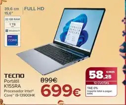 Carrefour TECNO Portátil K15SRA oferta
