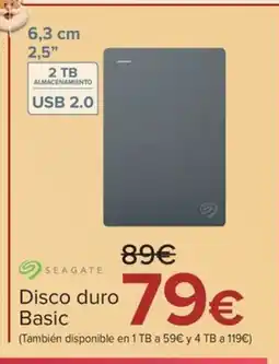 Carrefour SEAGATE Disco duro Basic oferta