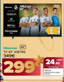 Carrefour HISENSE TV 43" 43E79Q oferta
