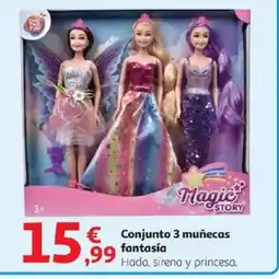 Alcampo Conjunto 3 muñecas fantasía oferta