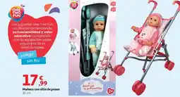 Alcampo ONE TWO FUN Muñeco con silla de paseo oferta