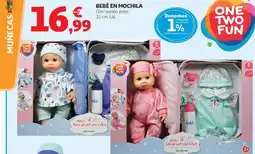 Alcampo ONE TWO FUN Bebé en mochila oferta