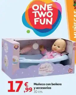 Alcampo ONE TWO FUN Muñeco con bañera y accesorios oferta