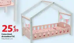 Alcampo Cama dosel de madera FSC 59x29x45 cm. oferta