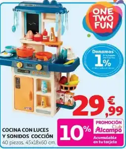 Alcampo ONE TWO FUN Cocina con luces y sonidos cocción oferta