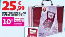 Alcampo Maletín de maquillaje grande con espejo oferta