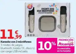 Alcampo Karaoke con 2 micrófonos oferta