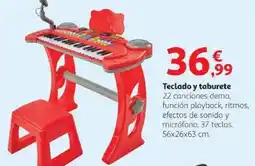 Alcampo Teclado y taburete oferta