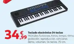 Alcampo Teclado electrónico 54 teclas oferta