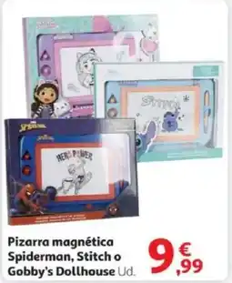 Alcampo Pizarra magnética Spiderman, Stitch o Gobby's Dollhouse oferta