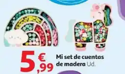 Alcampo Mi set de cuentas de madera oferta