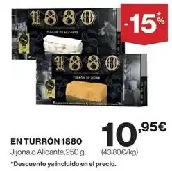 El Corte Inglés 1880 - en turrón oferta