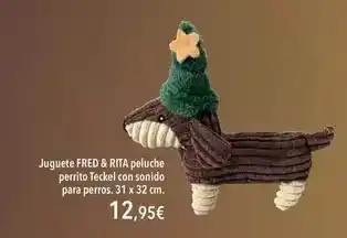Rita - juguete peluche perrito teckel con sonido para perros