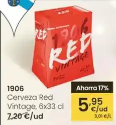 Eroski 1906 - cerveza red vintage oferta