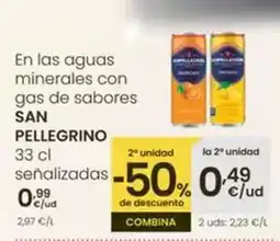 Eroski San pellegrino - en las aguas minerales con gas de sabores oferta