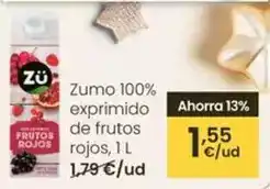 Eroski Zü - zumo 100% exprimido de frutos rojos oferta