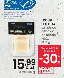 Eroski Eroski seleqtia - lamos de bacalao desalado msc oferta