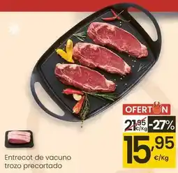 Eroski Entrecot de vacuno trozo precortado oferta
