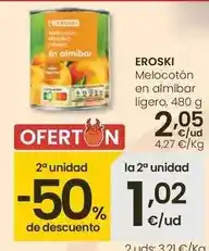 Eroski Eroski - melocoton en almibar ligero oferta