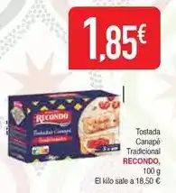 Masymas Recondo - tostada canape tradicional oferta