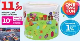 Alcampo ONE TWO FUN Mi gran cubo de pasta de doh oferta