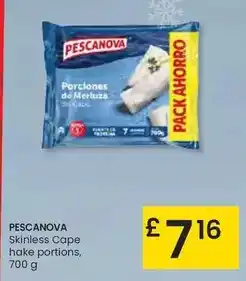 Eroski Pescanova - skinless cape hake portions oferta