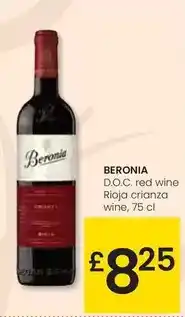 Eroski Beronia - d.o.c. red wine rioja crianza wine oferta