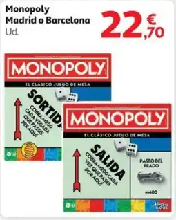 Alcampo MONOPOLY Madrid o Barcelona oferta