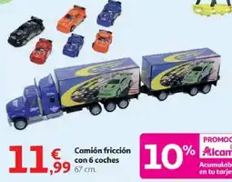 Alcampo Camión fricción con 6 coches oferta