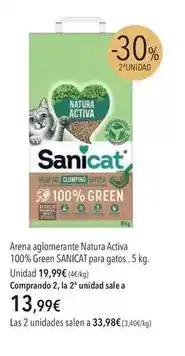 El Corte Inglés Natura - arena aglomerante activa green oferta