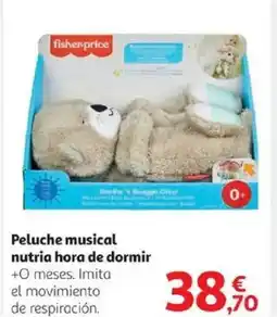 Alcampo Peluche musical nutria hora de dormir oferta