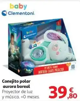 Alcampo CLEMENTONI Conejito polar aurora boreal oferta