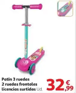 Alcampo Patín 3 ruedas 2 ruedas frontales licencias surtidas oferta