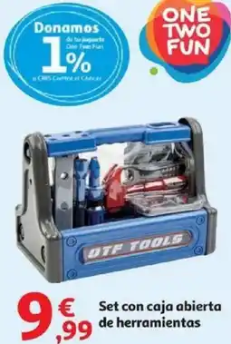 Alcampo ONE TWO FUN Set con caja abierta de herramientas oferta