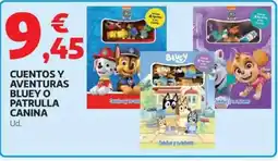 Alcampo Cuentos y aventuras bluey o patrulla canina oferta