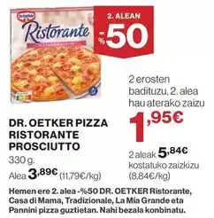 Hipercor Dr oetker - pizza ristorante prosciutto oferta