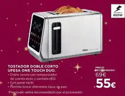 Hipercor Ufesa - tostador doble corto one touch duo oferta