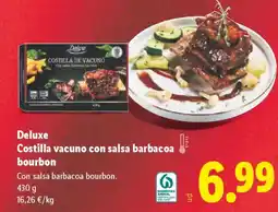 Lidl DELUXE Costilla vacuno con salsa barbacoa bourbon oferta