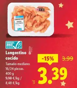 Lidl Langostino cocido oferta